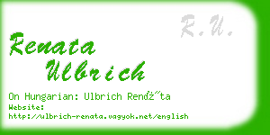 renata ulbrich business card